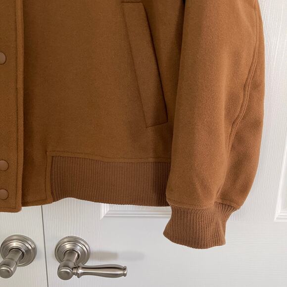 Old Navy Oversized Bomber Jacket in Camel - Picture 6 of 9